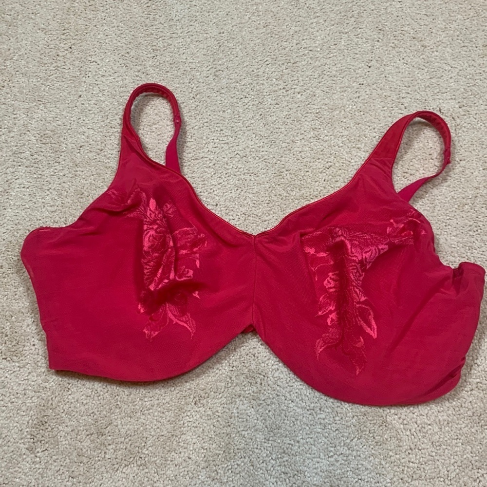 Lilyette Bra 42E 42DD 42 DD E Red Underwire